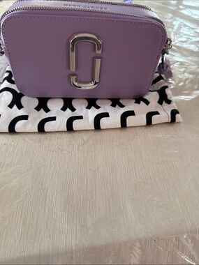 Marc Jacobs Lilac Double Compartment Crossbody Bag with Silver Hardware